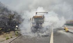Erzin Otobanı'nda araç yangını