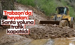 Trabzon'da heyelan: Santa yoluna trafik kapatıldı