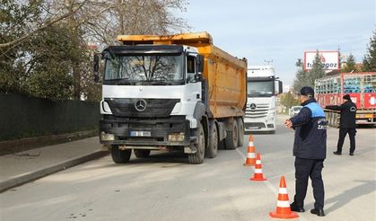 Ordu'da ağır tonajlı araçlara yönelik denetim yapıldı