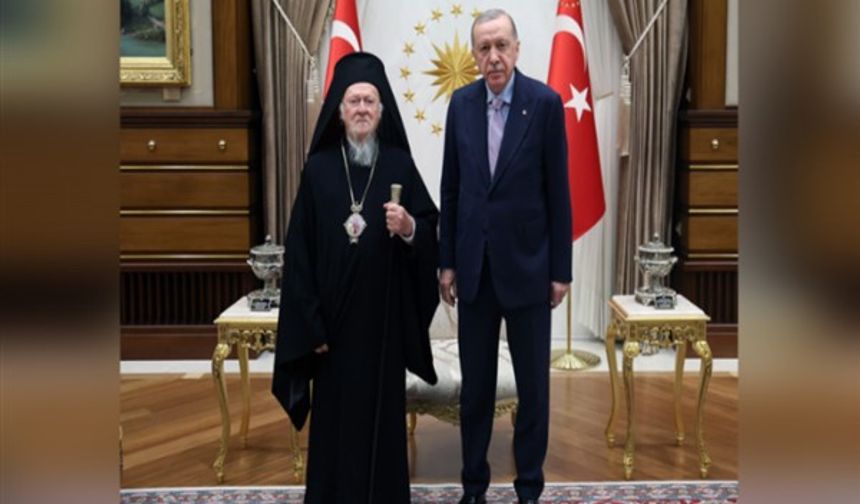 Cumhurbaşkanı Erdoğan, Fener Rum Patriği Bartholomeos’u kabul etti