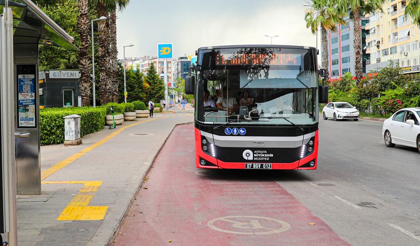 Antalya Büyükşehir Belediyesi'ne ait toplu ulaşım araçları 19 Mayıs’ta ücretsiz